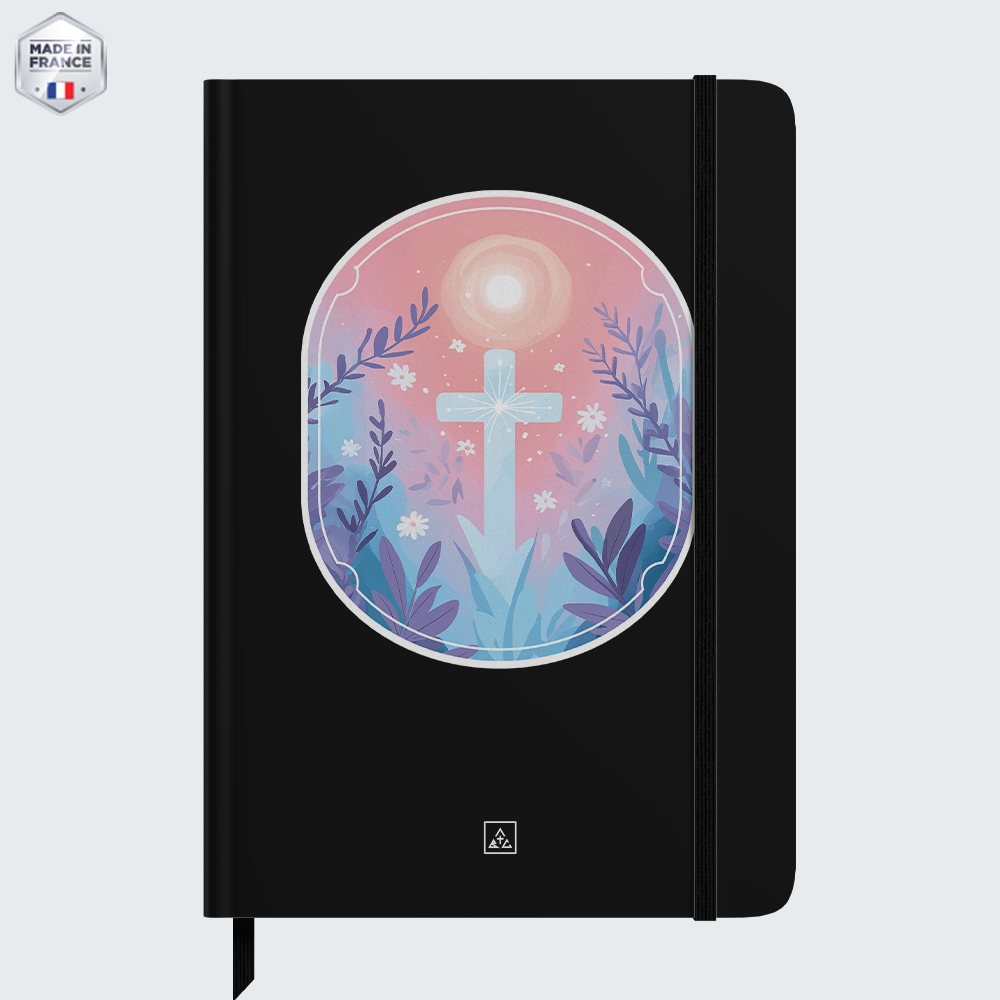 Carnet de notes chrétien - Floral Pastel Cross 3