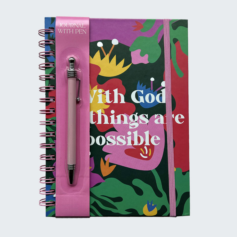 Carnet de notes chrétien - With God all things are possible Blessing cases