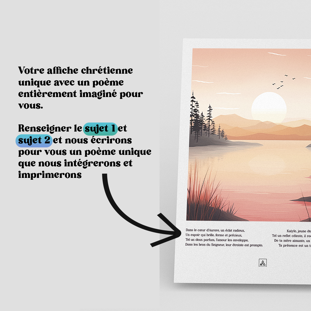 Affiche poème personnalisé : Pastel 1 blessing cases explications