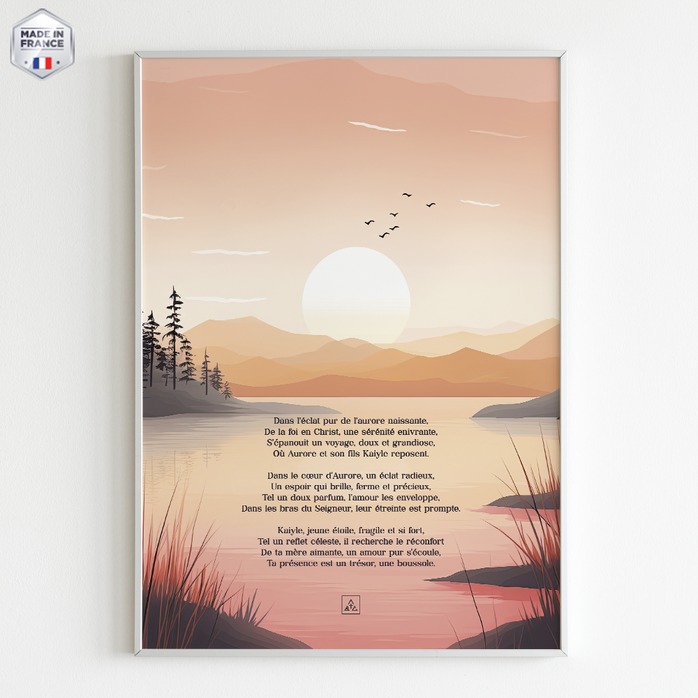 Affiche poème personnalisé : Pastel 1 blessing cases design 1