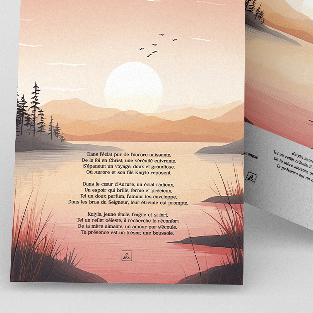 Affiche poème personnalisé : Pastel 1 blessing cases design 1 focus