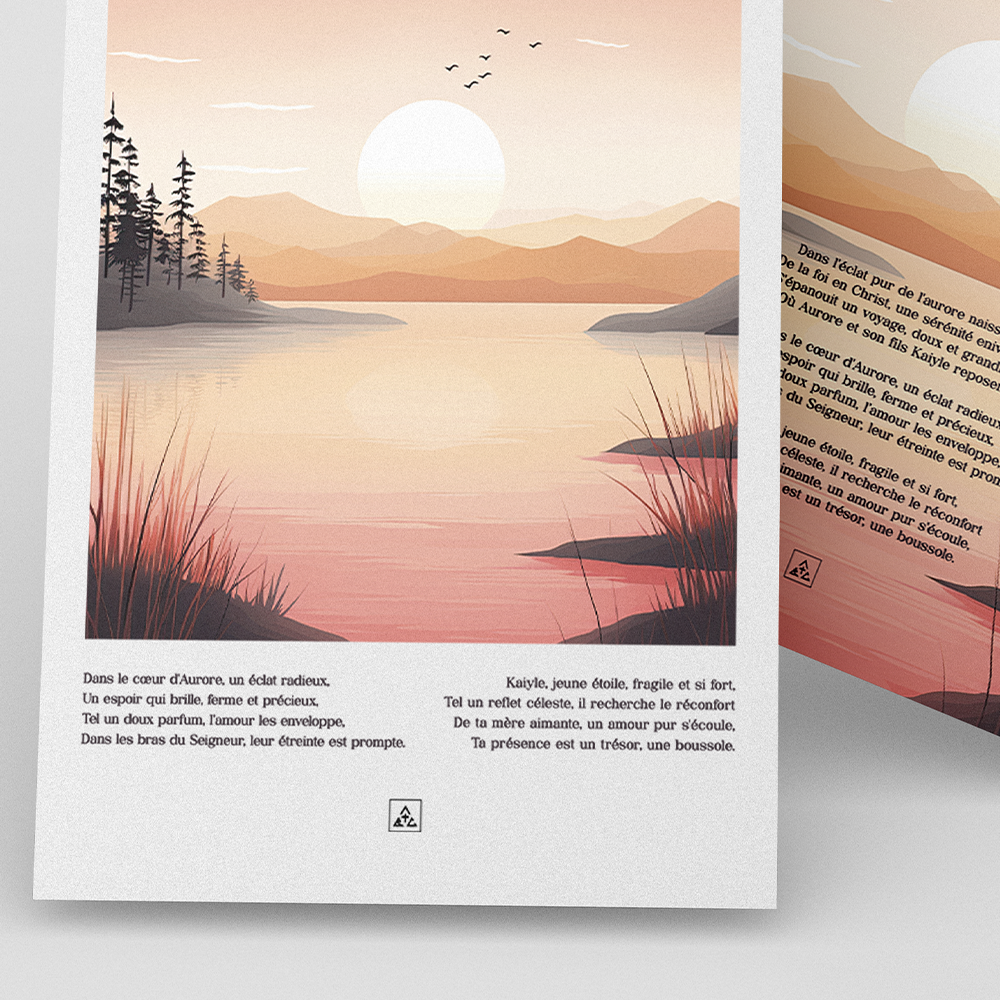 Affiche poème personnalisé : Pastel 1 blessing cases design 2 focus
