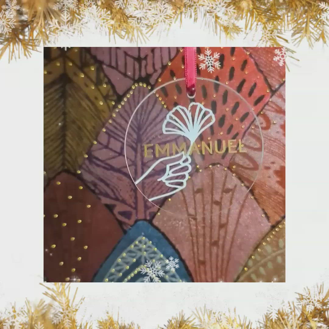 Ornement de Noël chrétien - Emmanuel