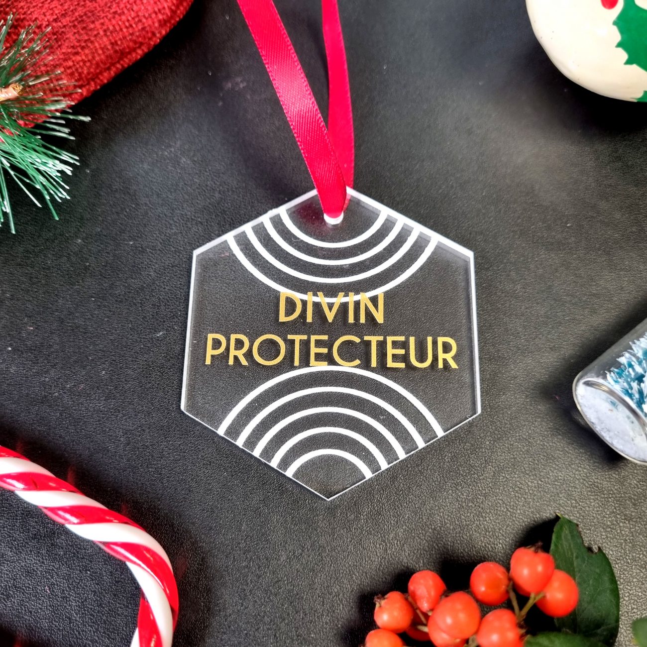 Ornement de Noël chrétien - Divin protecteur