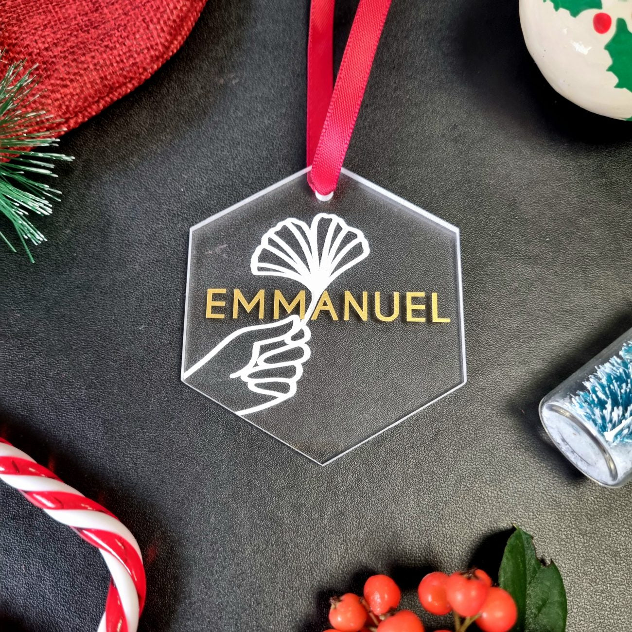 Ornement de Noël chrétien - Emmanuel
