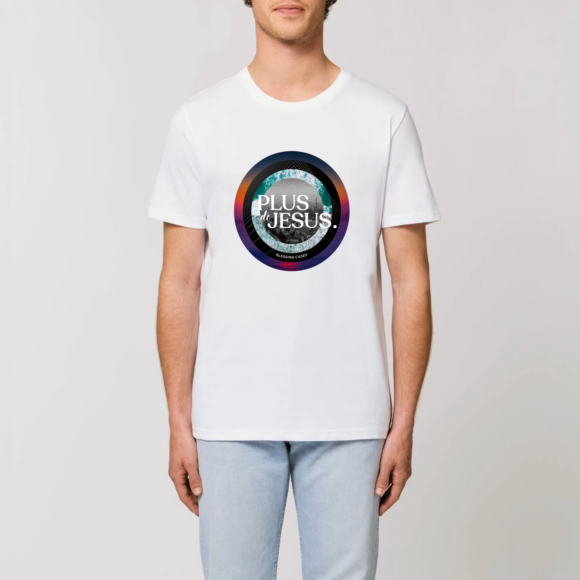 T-shirt chrétien blanc idéal pour les cadeaux et anniversaire.