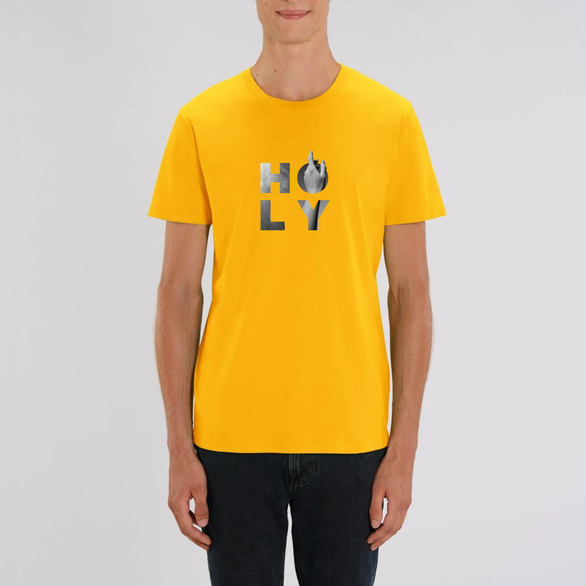 T-shirt chrétien Holy blessing cases jaune