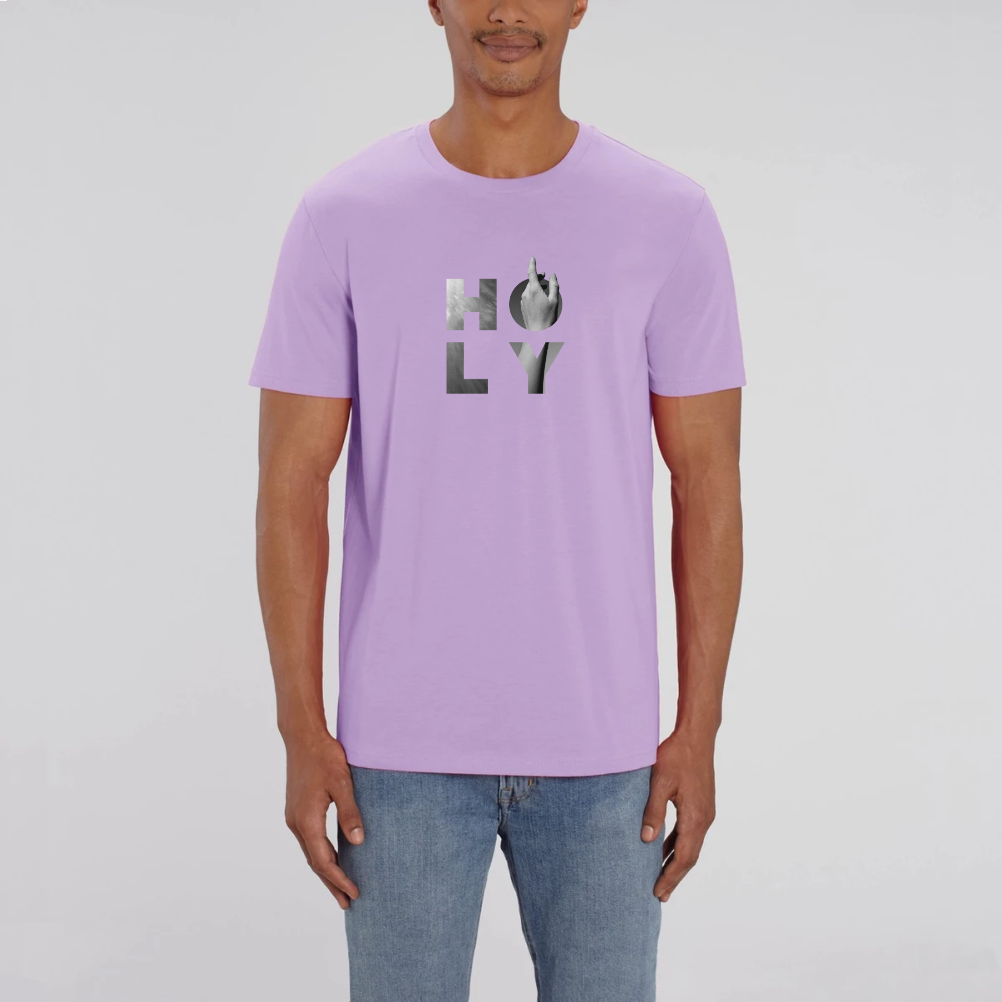 T-shirt chrétien Holy blessing cases lavande