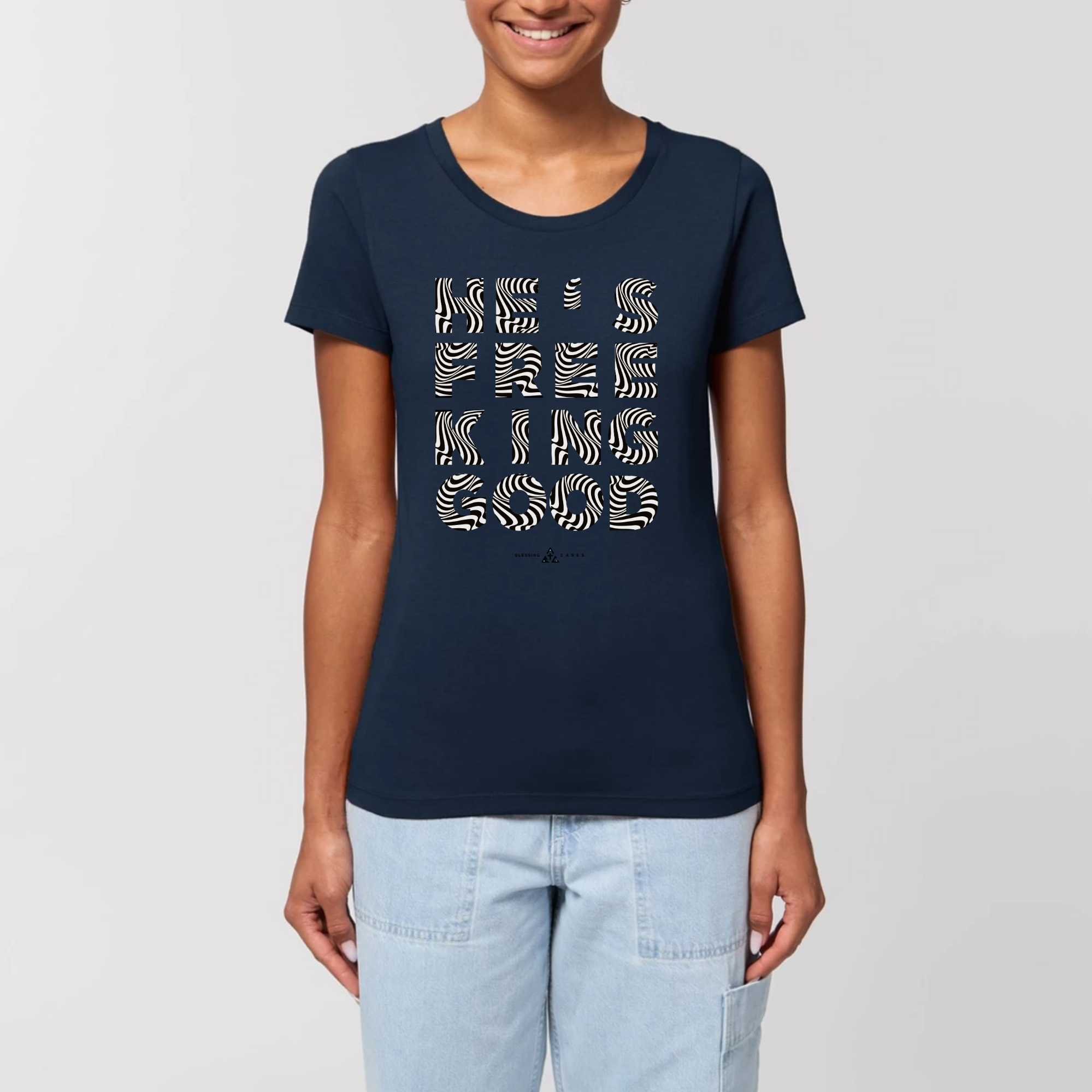 T-shirt femme Free King Good blessingcases marine