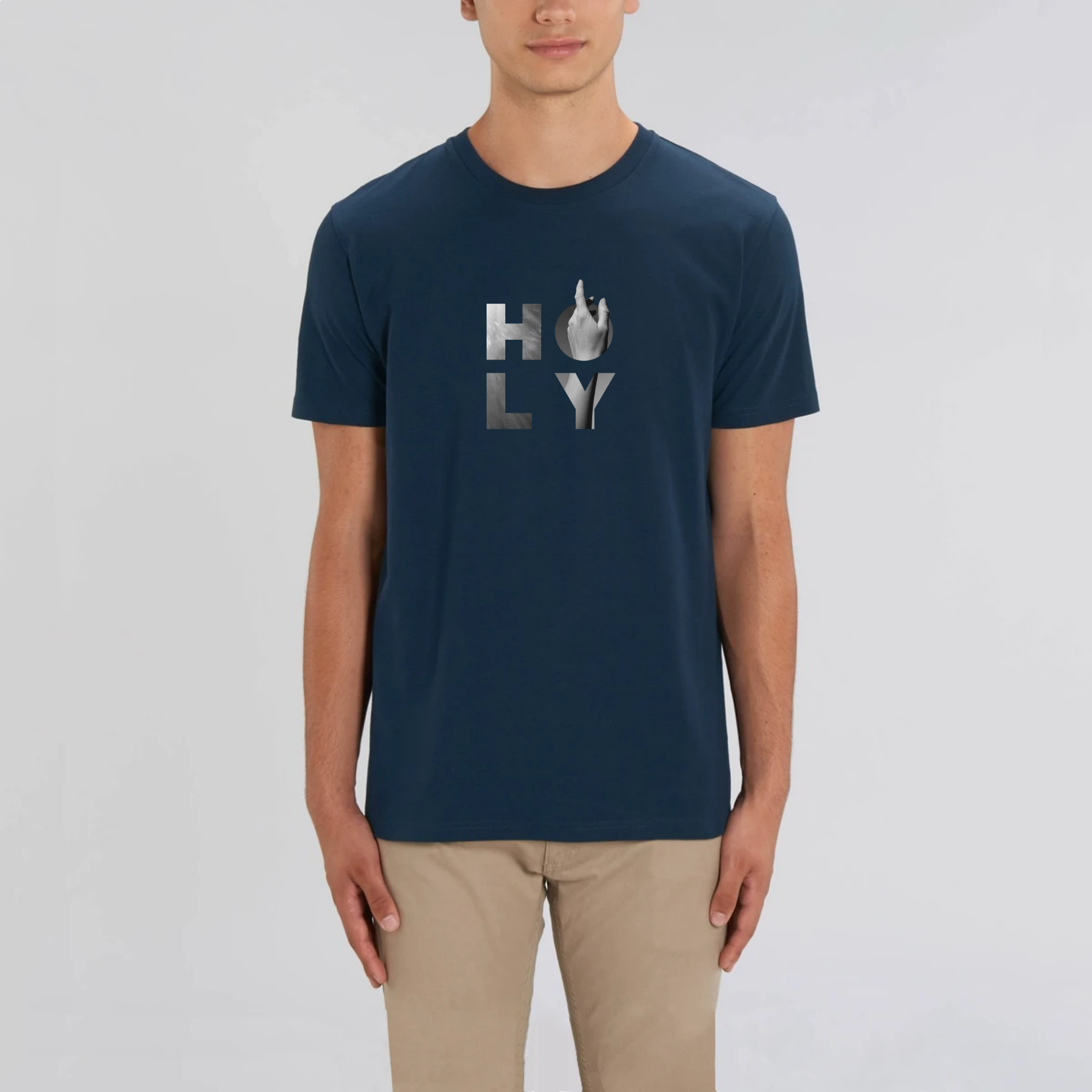 T-shirt chrétien Holy blessing cases marine