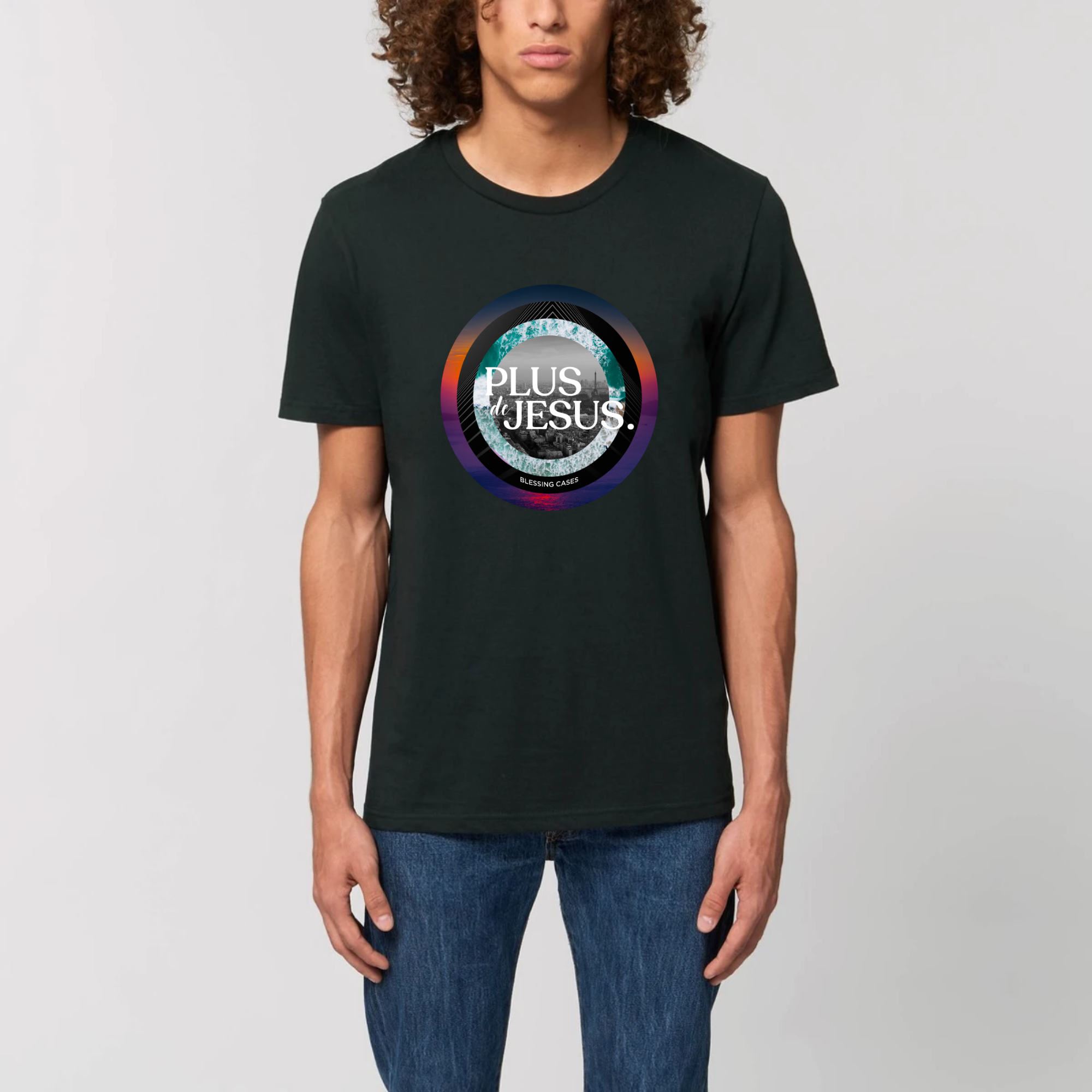 T-shirt chrétien noir idéal pour les cadeaux et anniversaire.