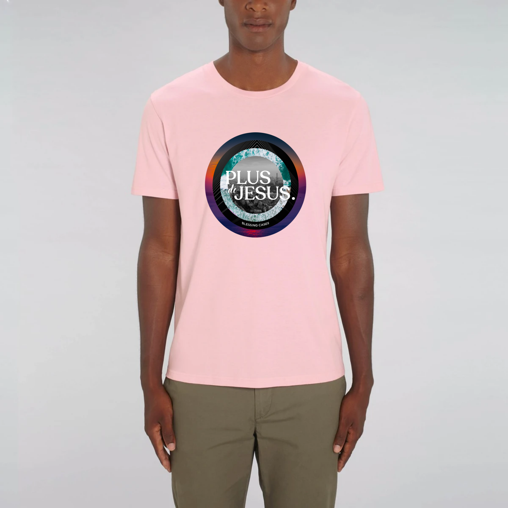 T-shirt chrétien rose idéal pour les cadeaux et anniversaire.