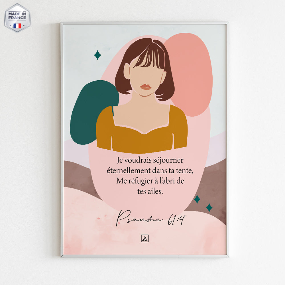 Affiche chrétienne - Psaume 61:4