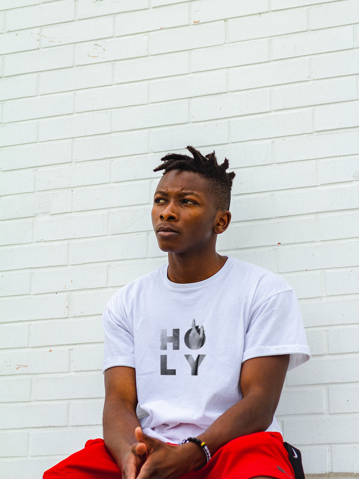 T-shirt chrétien Holy blessing cases blanc