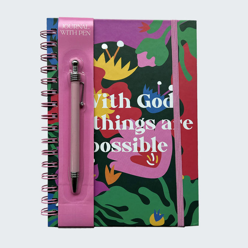 Carnet de notes chrétien - With God all things are possible Blessing cases
