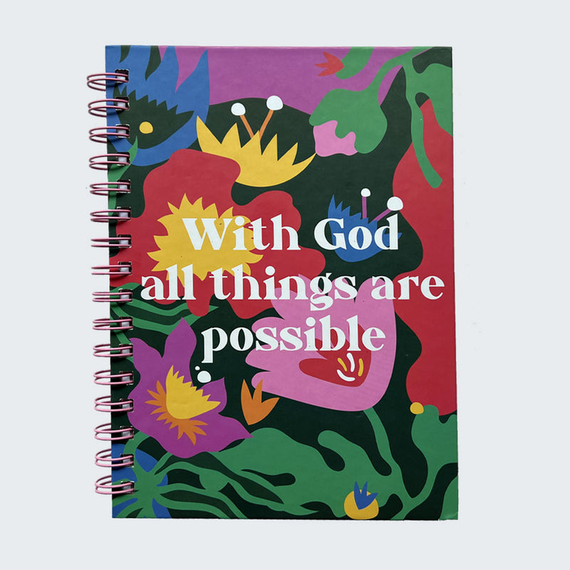 Carnet de notes chrétien - With God all things are possible