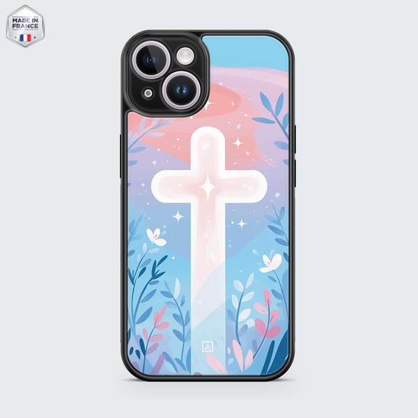 Coque chrétienne Floral cross pastel 5 Blessing Cases