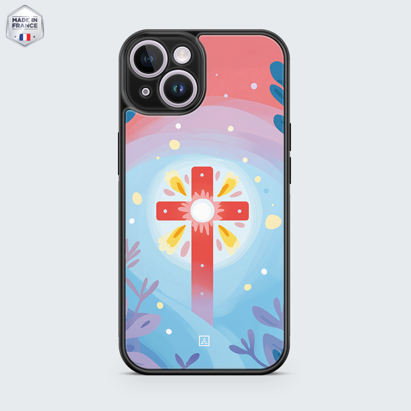 Coque chrétienne Floral cross pastel 6 Blessing Cases