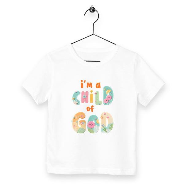 T-shirt chrétien enfant : I'm a child of God 1