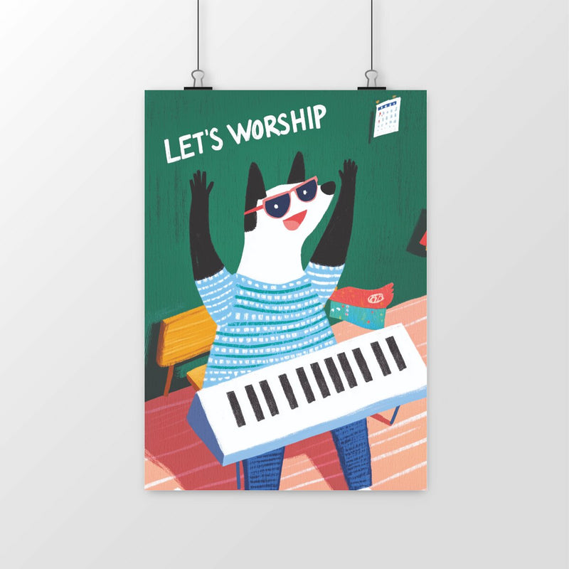 Affiche chrétienne : Let's worship 01 Blessing cases