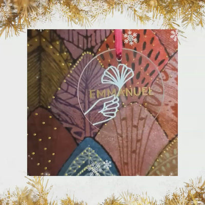 Ornement de Noël chrétien - Emmanuel