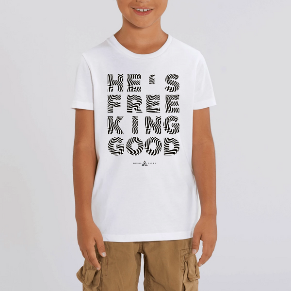 T-shirt enfant Free King good blanc