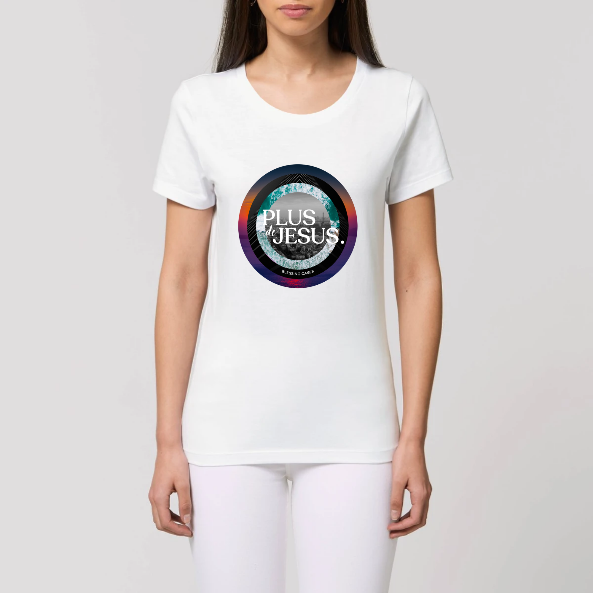 T-shirt chrétien femme Plus de Jésus