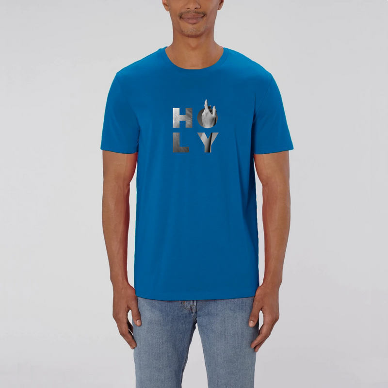 T-shirt chrétien Holy blessing cases bleu