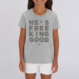 T-shirt enfant Free King good gris