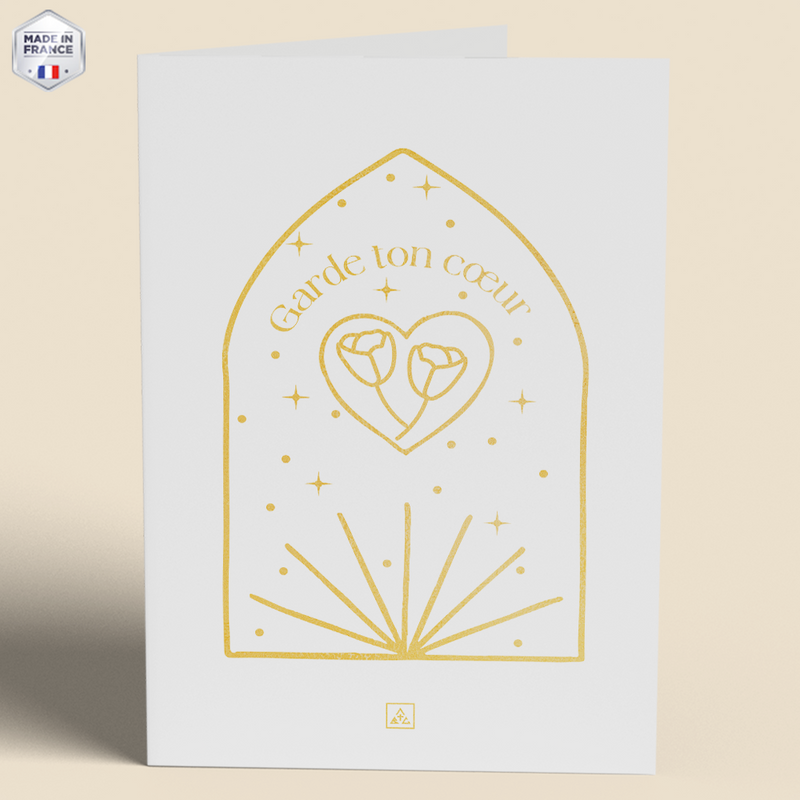 Pack de 3 cartes chrétiennes - Garde ton coeur or