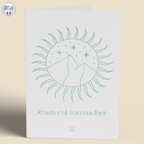 Pack de 3 cartes chrétiennes - Jésus est ton rocher mint