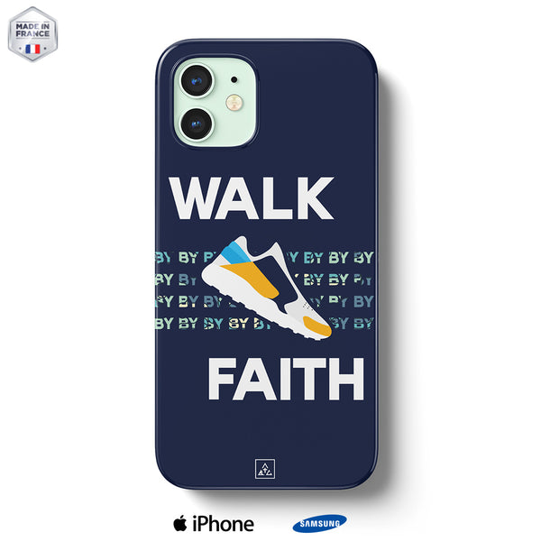 Coque de smartphone chrétienne custom walk by faith