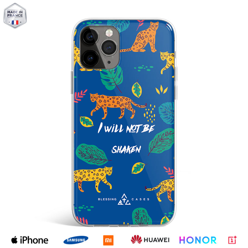 Coque chrétienne Jungle bleue - I will not be shaken