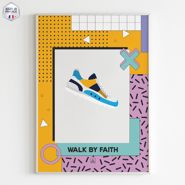 Affiche chrétienne à personnaliser - Walk by faith