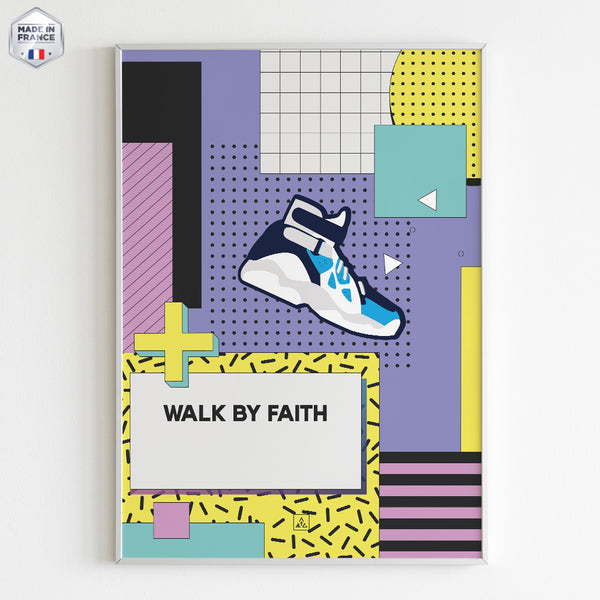 Affiche chrétienne à personnaliser - Walk by faith 2